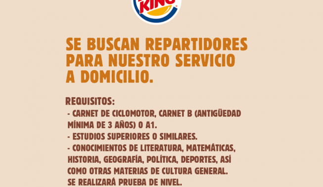 La vergonyosa “oferta de treball” de Burger King 