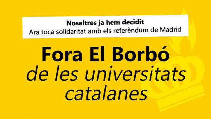 Estudiants de la UB i la UPF donen suport al referèndum de la UAM i exigeixen que les universitats catalanes trenquin amb la Corona