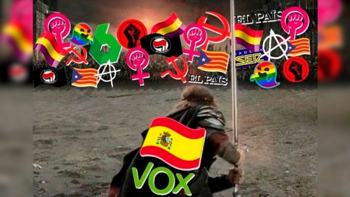 La piulada de Vox contra feministes, comunistes, gais, independentistes, antifeixistes… i mitjans de premsa de l'establishment