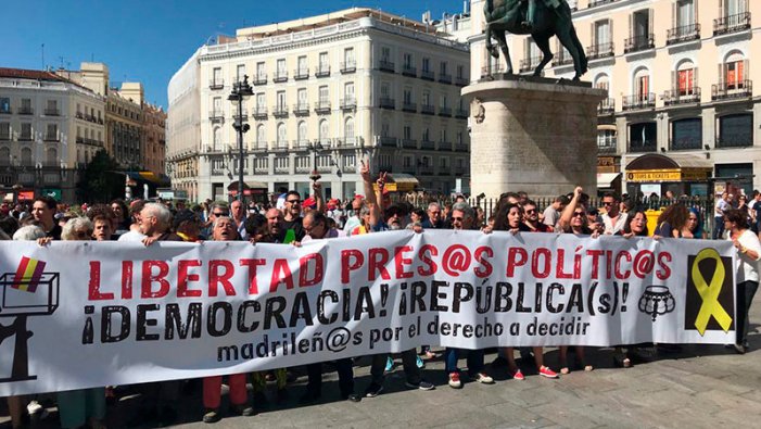 Madrid es mobilitza en repulsa a la sentència del Procés
