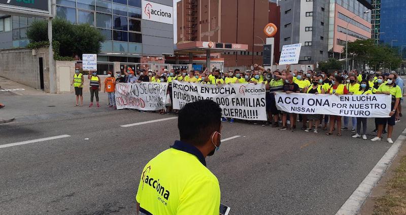 Més protestes dels treballadors d'Acciona-Nissan