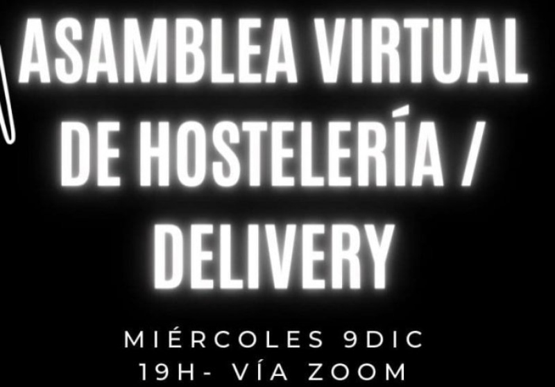 En l'hostaleria i delivery hi ha un virus… la precarietat! Suma't a l'assemblea virtual de Barcelona aquest dimecres