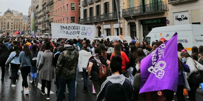 Barcelona 8M: vaga estudiantil i manifestació