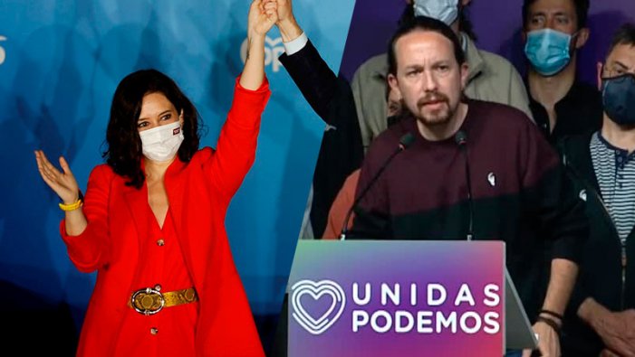 Ayuso arrasa a Madrid i Pablo Iglesias abandona la política: necessitem una esquerra combativa i anticapitalista