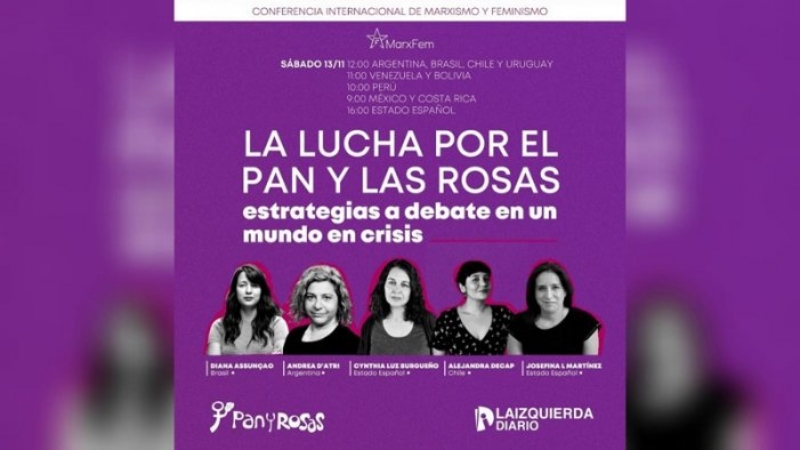 Pan y Rosas en la IV Conferencia Internacional de Marxismo y Feminismo - YouTube