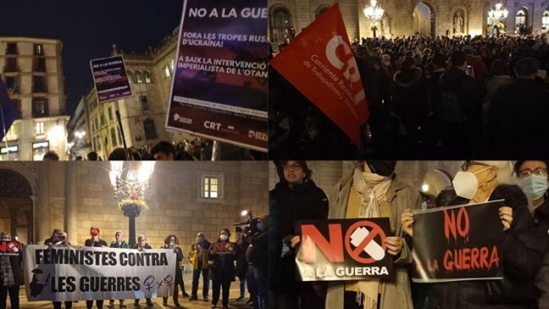 Primeres manifestacions contra la guerra a Catalunya