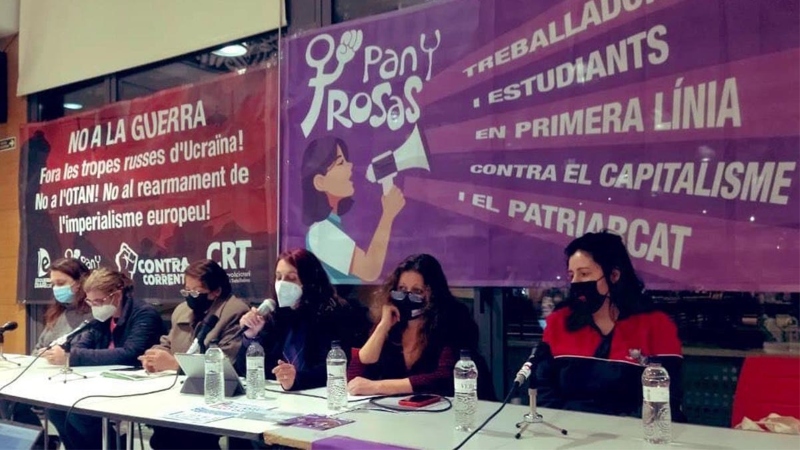 Treballadores en primera línia, feministes anticapitalistes contra la guerra