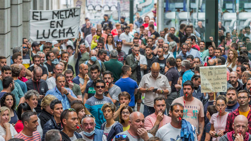 16 dies de vaga del metall a Cantàbria sense cedir davant el xantatge de patronal i govern