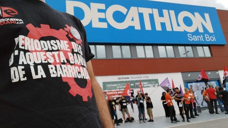 Solidaritat amb els acomiadaments de Decathlon a Getafe