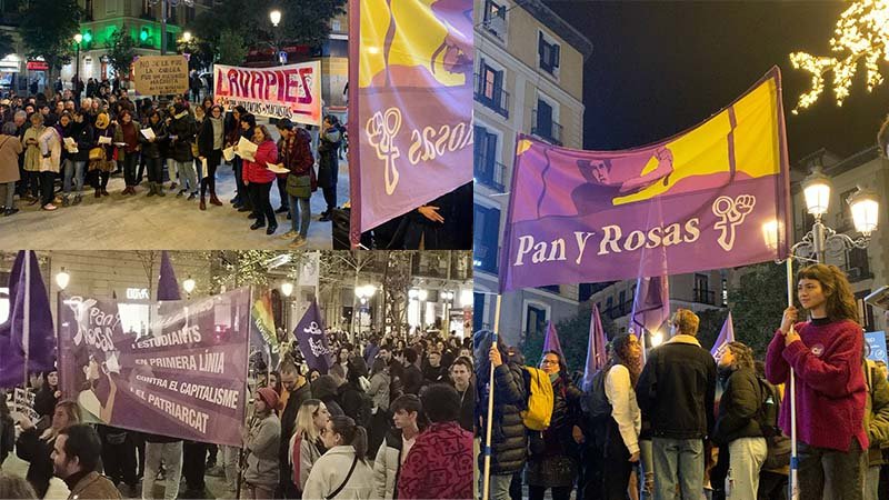 25N: mobilitzacions a tot l'Estat contra la violència masclista