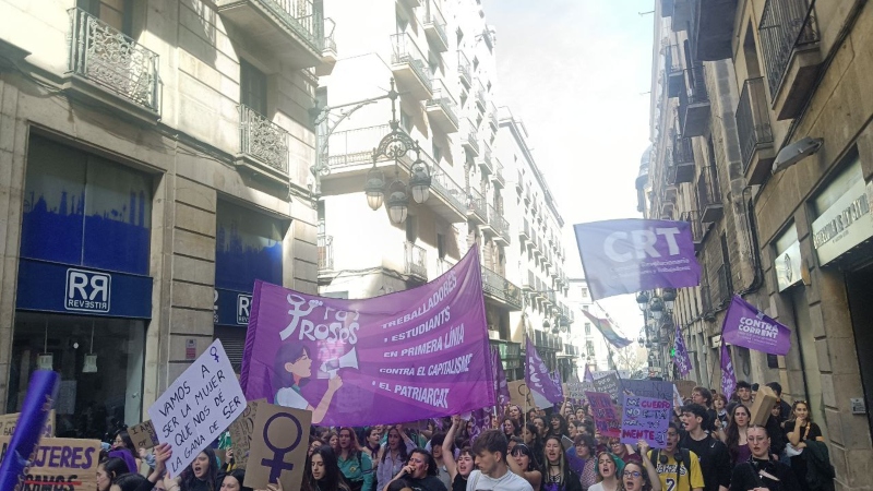 8M | Piquets i manifestacions en l'inici de la vaga general feminista a Catalunya