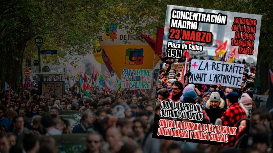 Madrid, Barcelona i Saragossa surten al carrer en solidaritat amb la lluita de la classe treballadora i la joventut a França