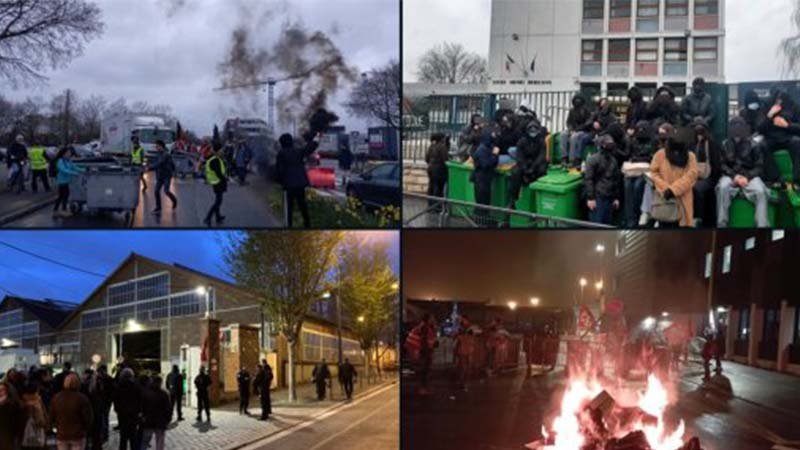 França: Vagues, piquets i manifestacions massives: una jornada decisiva contra Macron