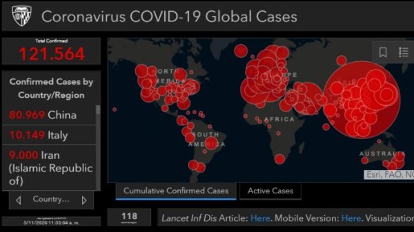 Mapa interactiu: evolució del brot de coronavirus a tot el món